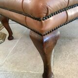 Leather footrest