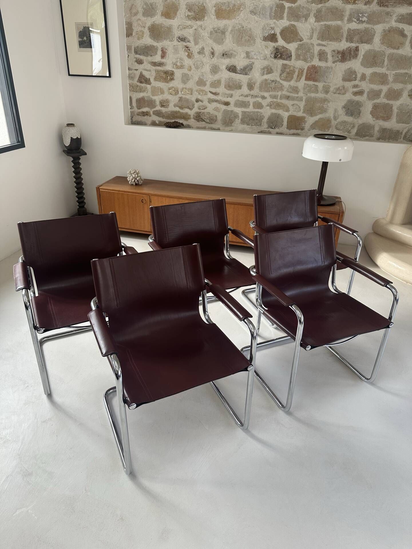 Set of 5 MG15 armchairs by Matteo Grassi