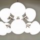 Sputnik chandelier with 12 frosted glass lights, Italy circa 1970.