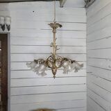 Ancien lustre en bronze 6 lumières