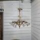 Old bronze chandelier 6 lights