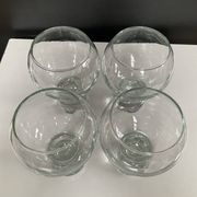 Set of 4 "balloon" glasses by Durobor from the 1970s.