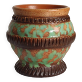 Pot/vase émail vert menthe