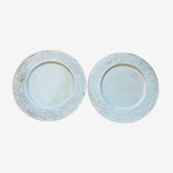 Pair of trays under plates Gray