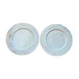 Pair of trays under plates Gray