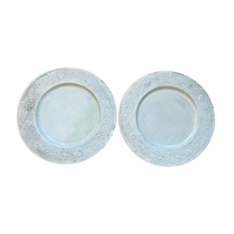 Pair of trays under plates Gray