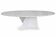 Elliptical table in Carrara marble and Corian attributed to Xavier Lust.