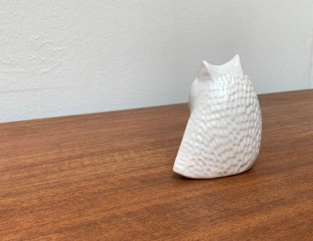 Danish mid-century ceramic owl sculpture by Søholm, 1960s.