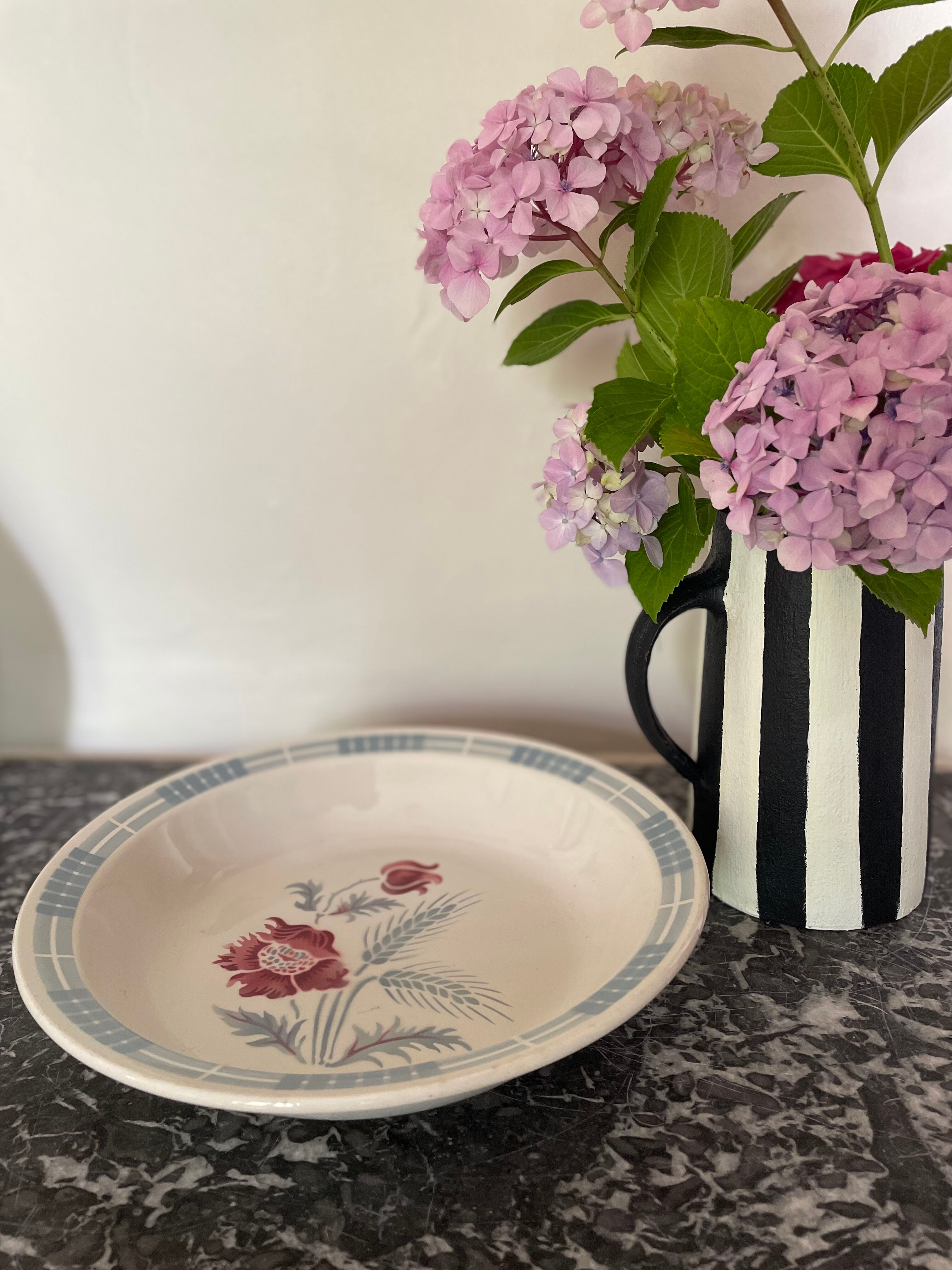 Hollow dish Sarreguemines model Carole