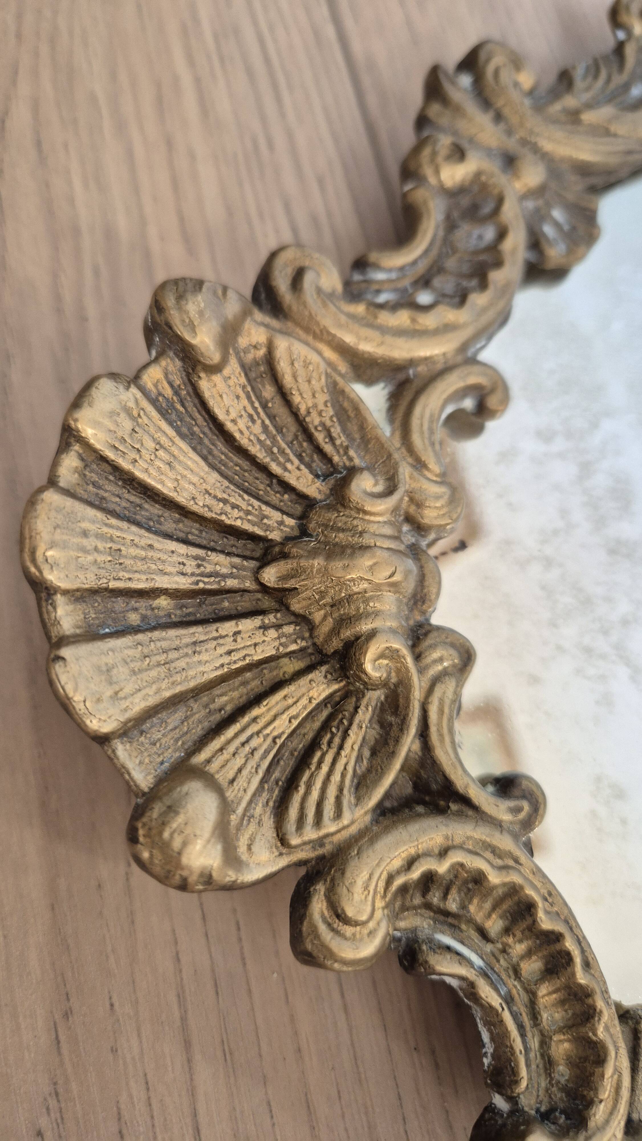 Antique table mirror in bronze — Louis XV Rococo style — 1900-1920