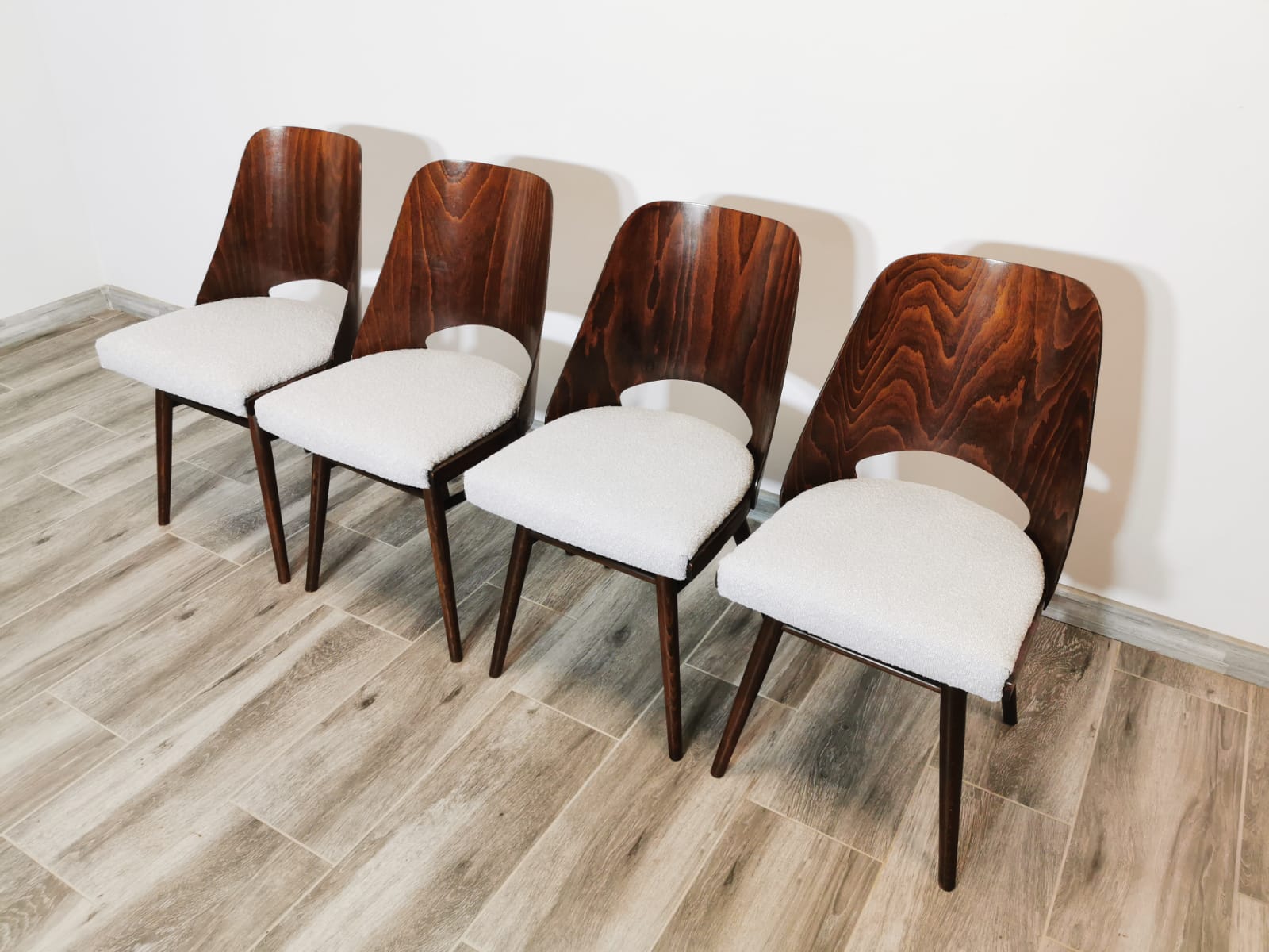 Dining Chairs by Radomir Hoffman for Ton, 1950s, Set of 4