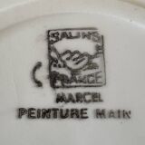 6 old earthenware soup plates from Salins-les-Bains (Jura)