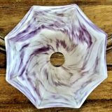 Old opal glass lampshade with up and down movement