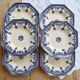 6 assiettes creuses terre de fer Longchamp Rouen XIXe siècle