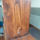Asymmetrical wall or divider bookcase in dark wood