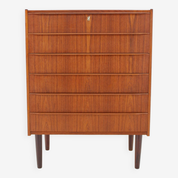 Commode à tiroirs en teck des années 1960, Danemark