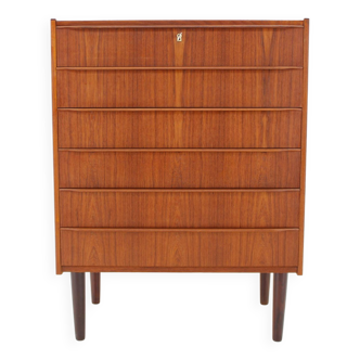 Commode à tiroirs en teck des années 1960, Danemark