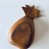 Vintage wooden pineapple cut