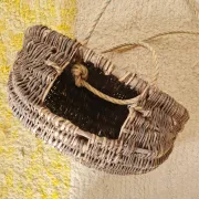 Vintage Fisherman’s Basket in Woven Willow & Rope