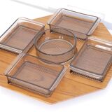 Karl Holmberg's vintage teak and glass tray
