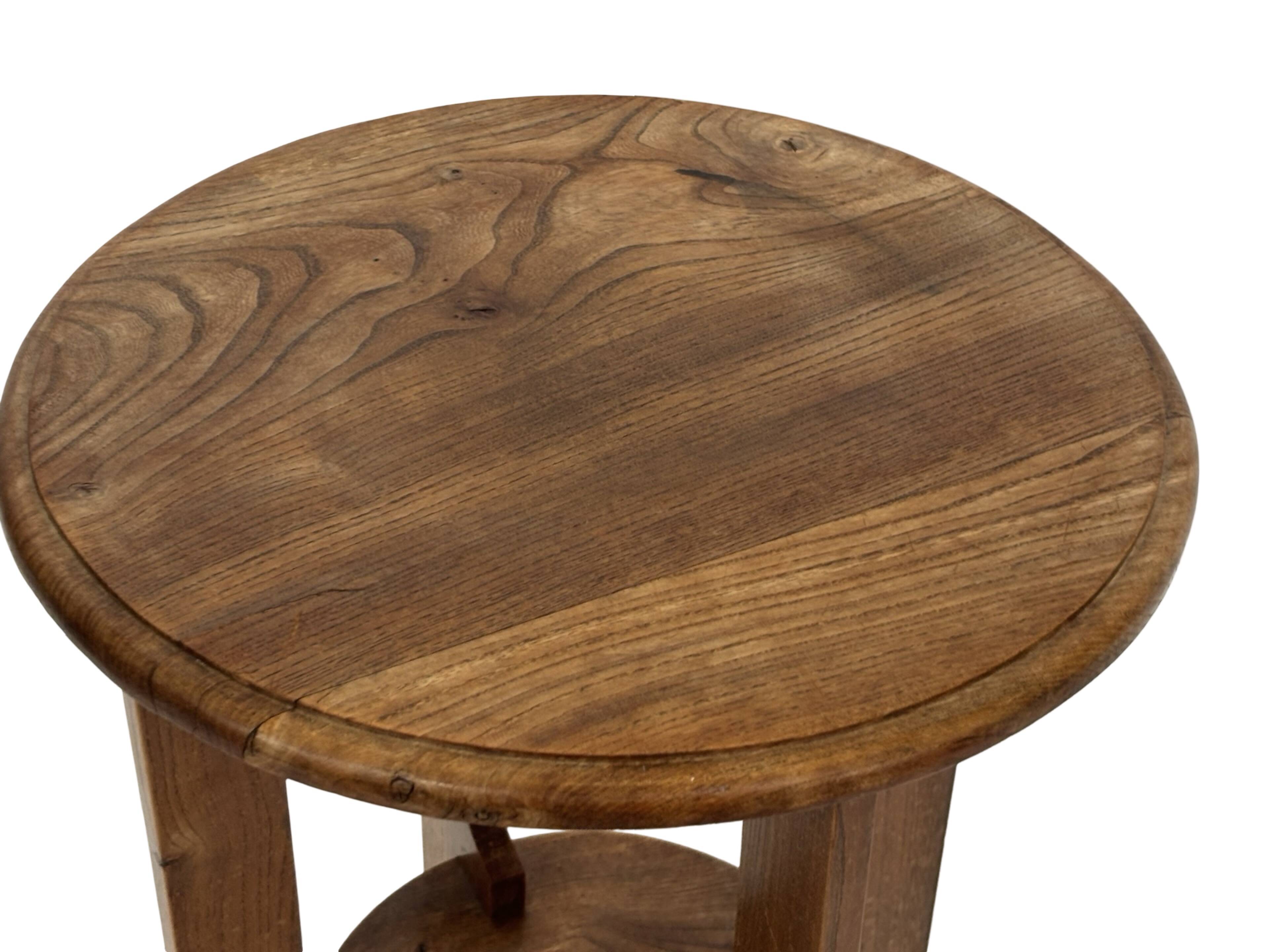 Table d'appoint Art Déco petite en chêne design minimaliste