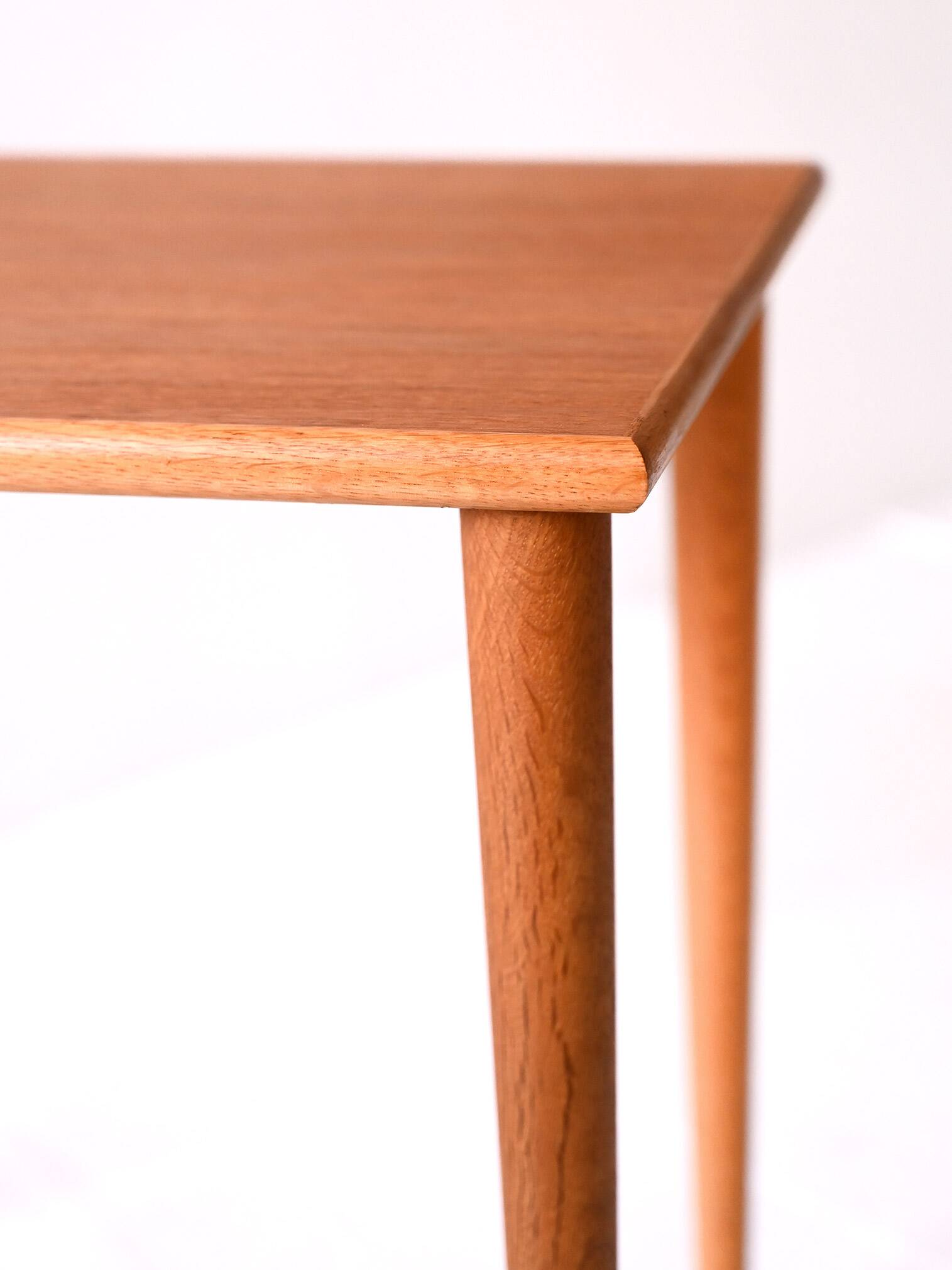 Small 1950s Scandinavian Coffee Table with Turned Legs