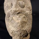 Head carved in volcanic stone from the early Christian period