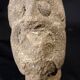 Tête sculptée en pierre volcanique, haute époque chrétienne