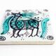 Hand-painted ceramic tile