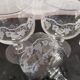 Set of 8 red wine glasses on crystal legs decorated with grapes and vine branches Luminarc