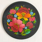 Assiette décorative fleurs