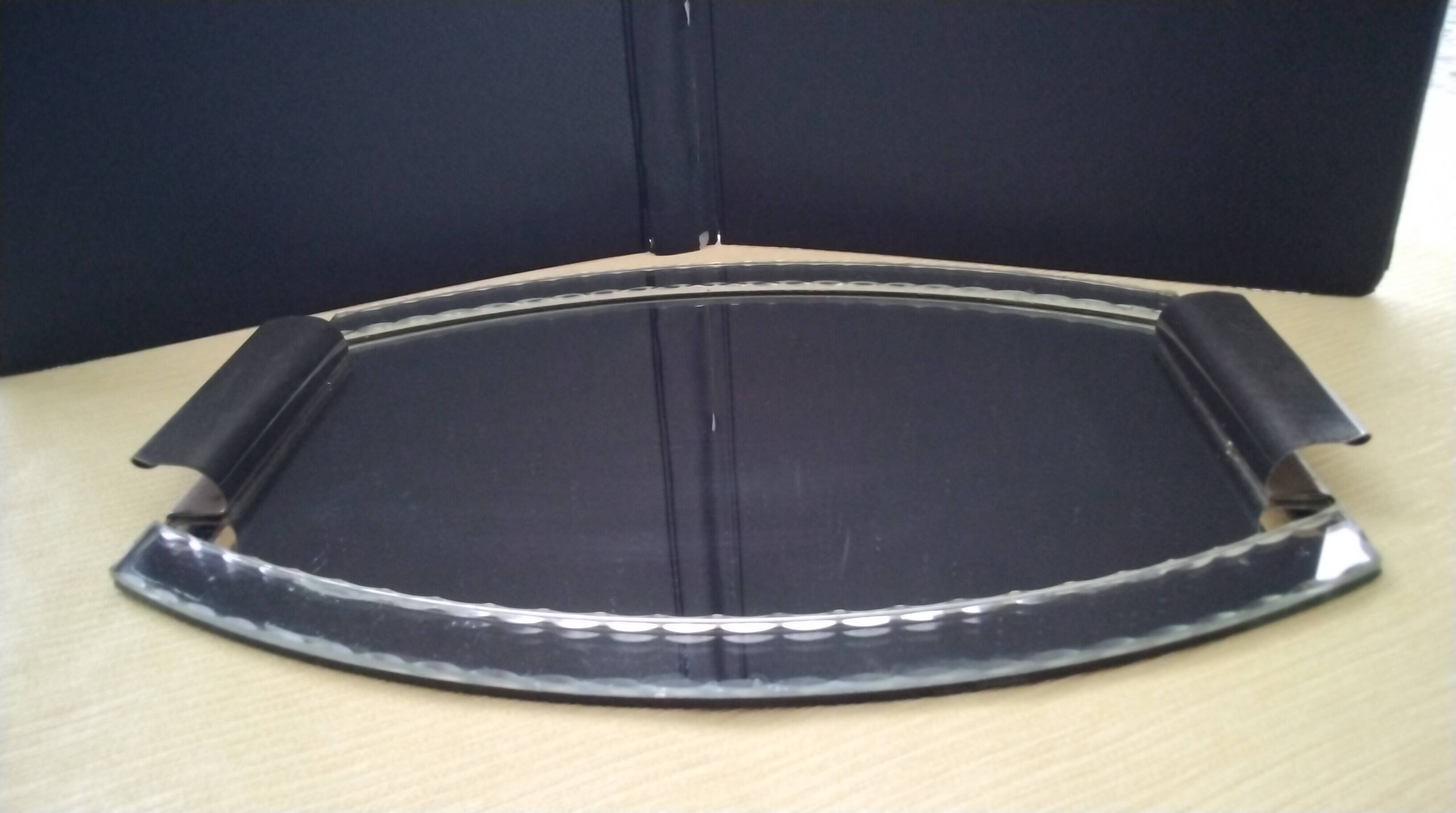 Bevelled antique mirror tray