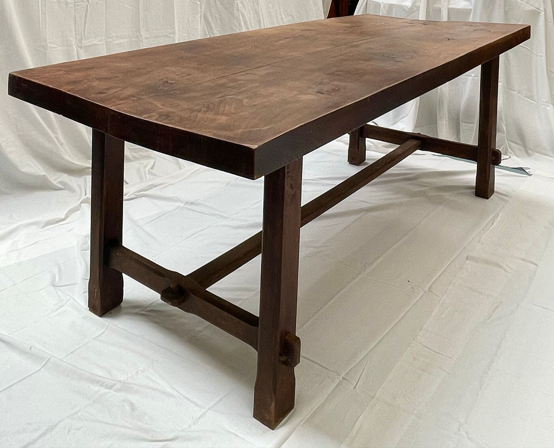 Solid elm farmhouse table