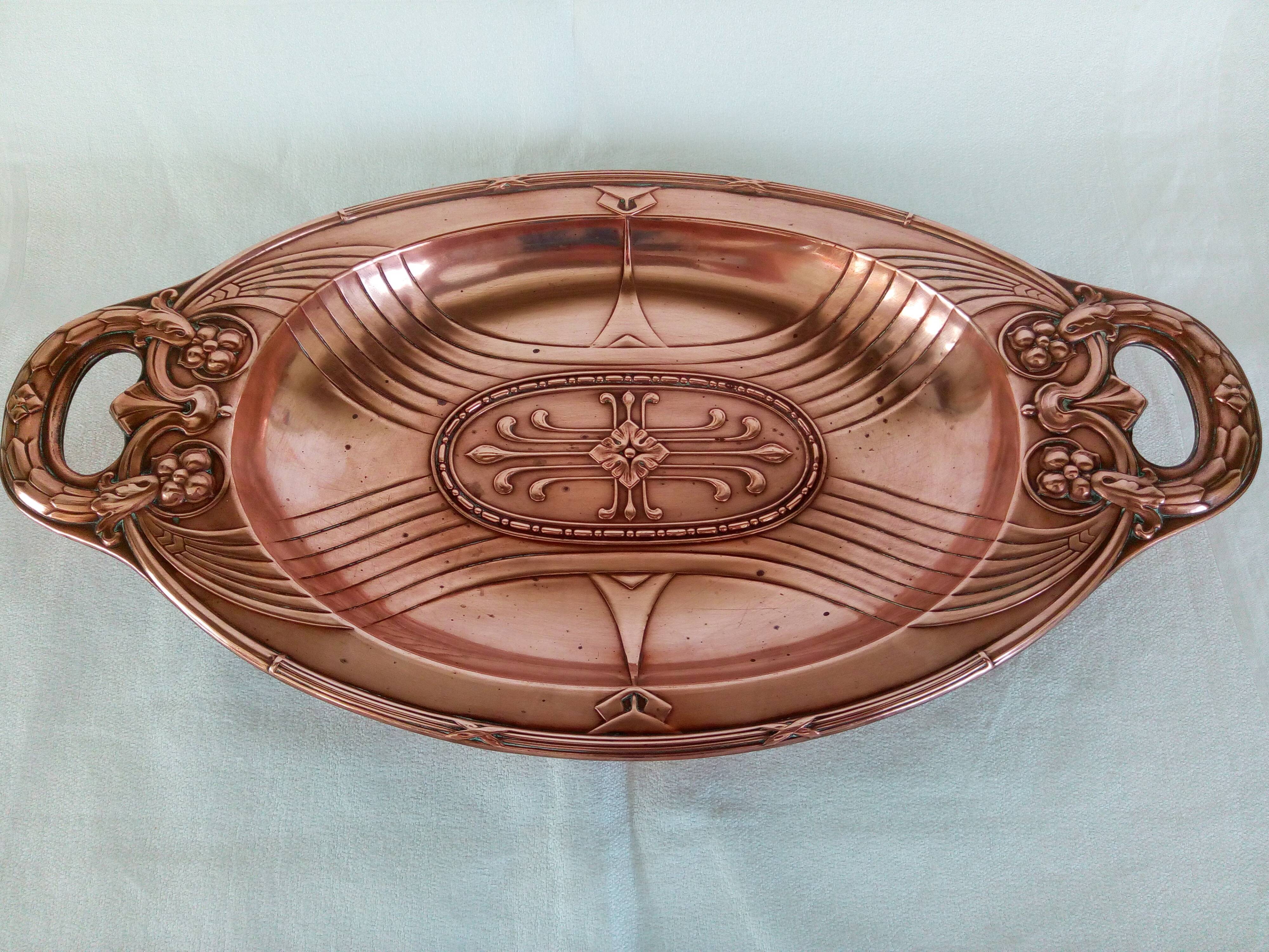 Jugendstil copper tray