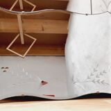 Beveled and chiseled art deco mirror