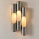 Set of 3 vintage Fuga wall lights by Raak, brushed aluminium, Netherlands 1970.