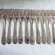 12 dessert forks, silver metal