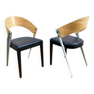 Paire de chaises design Suisse par Horgen-Glarus AG Møbelfabrik, années 60
