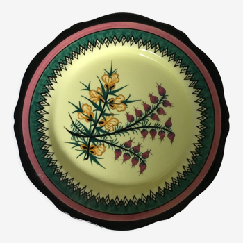 Henriot plate with gorse flowers and heather