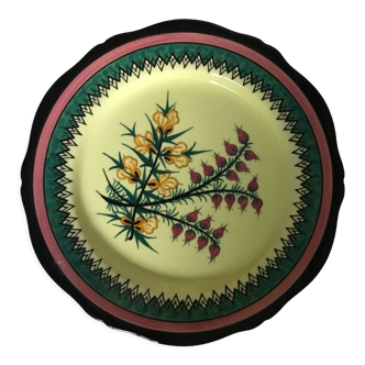 Henriot plate with gorse flowers and heather