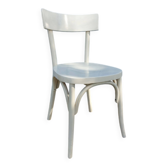 Chaise bistrot en bois blanc