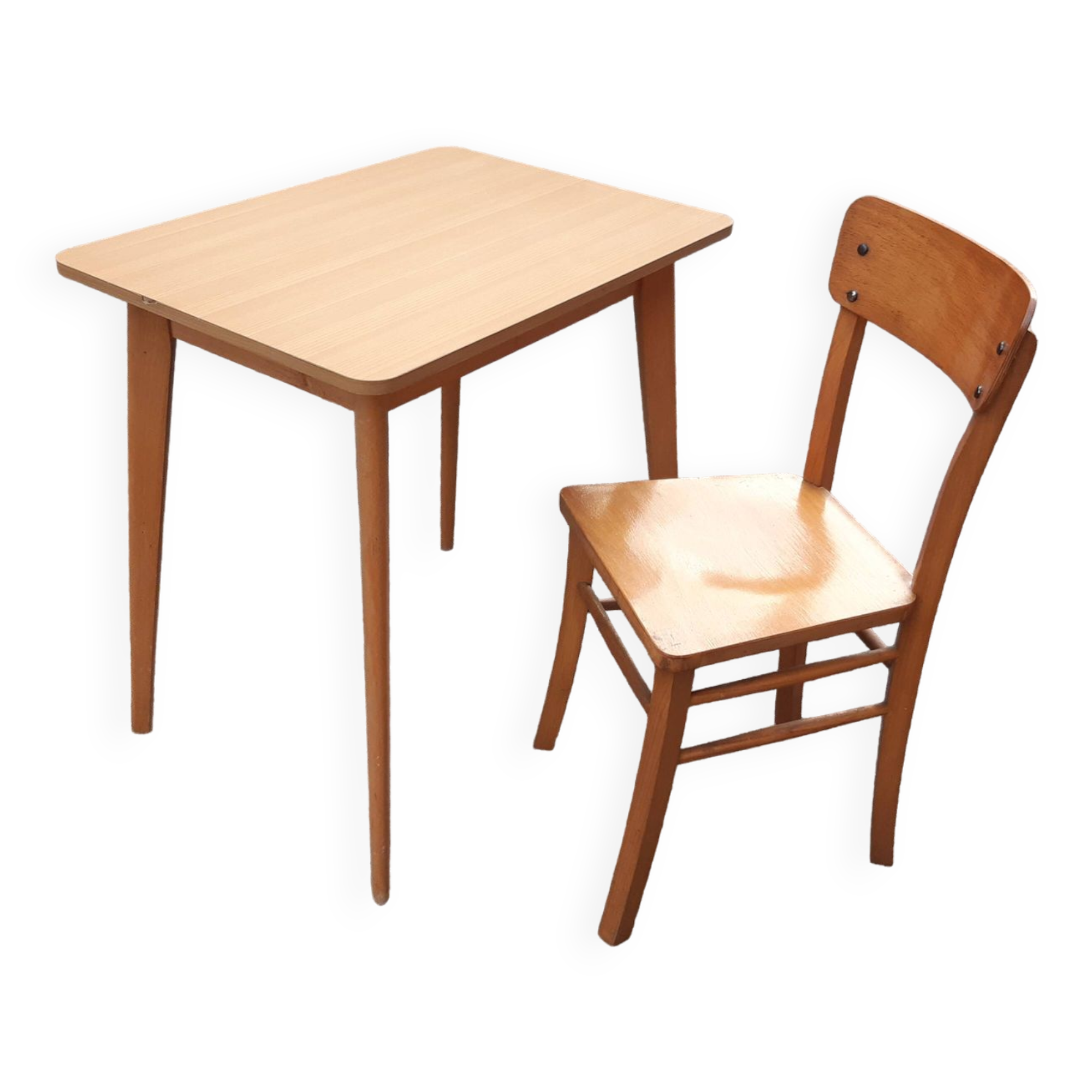 Vintage bistro table and chair