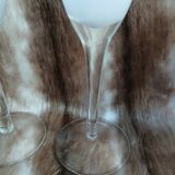 4 white champagne flutes