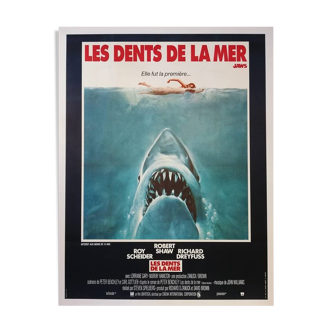 very rare original poster of 1975 coated jaws jaws 120x160 cm Steven Spielberg