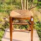 Tabouret rustique en bois et paille, XIXème s.