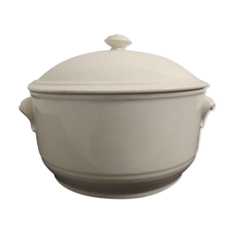 White earthenware soup