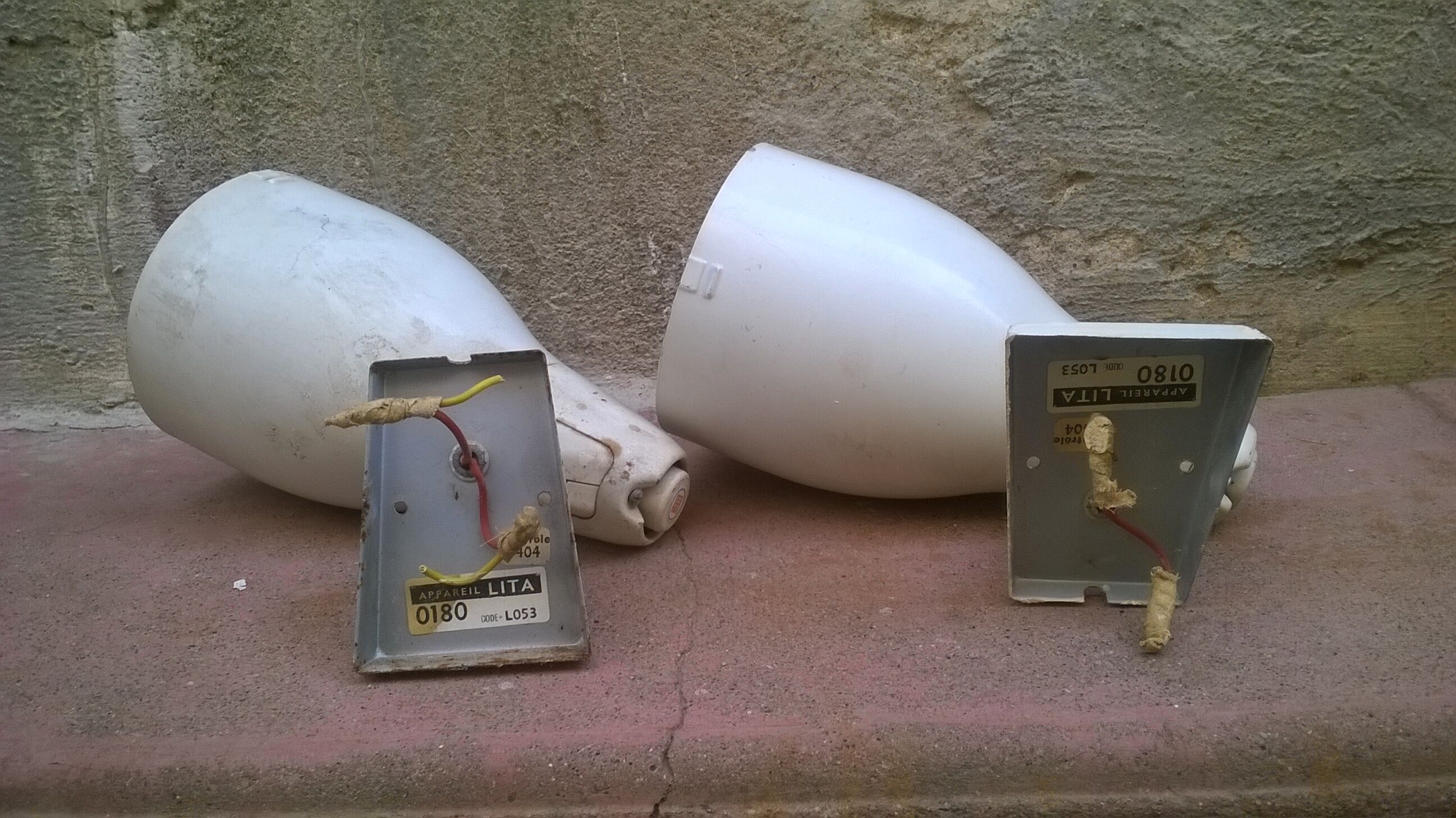 Pair of white spots Lita "60s