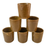set of 6 stoneware espresso cups in 1970