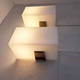 Pair of Allibert plexiglass night light wall lights, space age 70s design