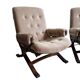 Set of 2 vintage westnofa style club armchairs